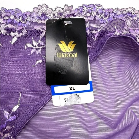 Wacoal Embrace Lace Hi Cut Panty Sz XL Grape - Picture 4 of 5